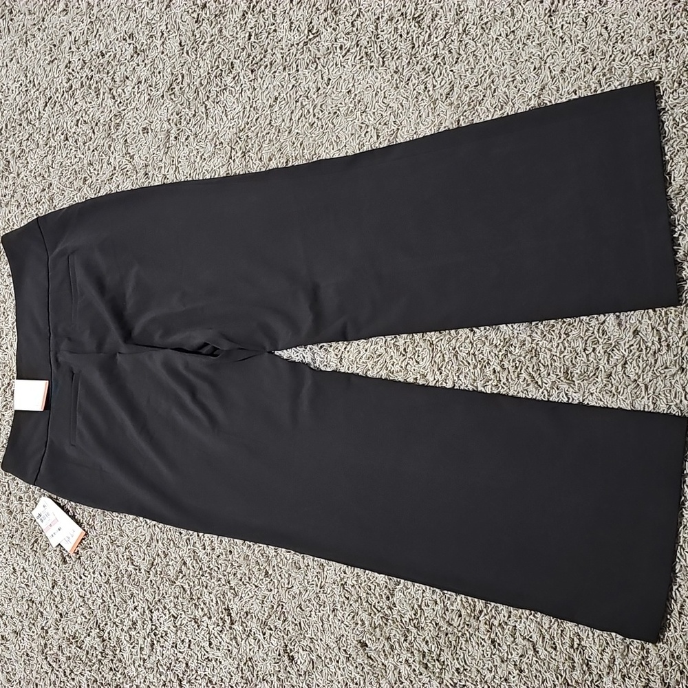 NWT Style & Co Dress Pants Wide Leg Mid Rise Brown 12 Large Slacks - Picture 6 of 7